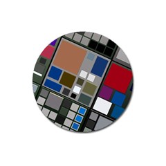 Abstract Composition Magnet 3  (round) by Sudhe