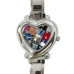 Abstract Composition Heart Italian Charm Watch by Sudhe