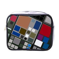 Abstract Composition Mini Toiletries Bag (one Side) by Sudhe