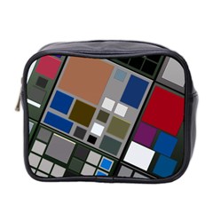 Abstract Composition Mini Toiletries Bag (two Sides) by Sudhe