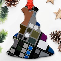 Abstract Composition Christmas Tree Ornament (two Sides) by Sudhe