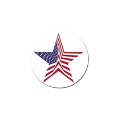 A Star With An American Flag Pattern Golf Ball Marker by Sudhe