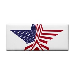 A Star With An American Flag Pattern Hand Towel