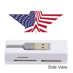 A Star With An American Flag Pattern Memory Card Reader (stick) by Sudhe