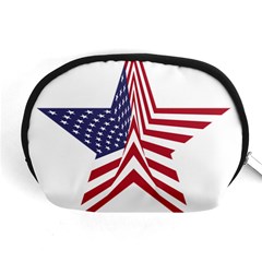 A Star With An American Flag Pattern Accessory Pouch (medium) by Sudhe