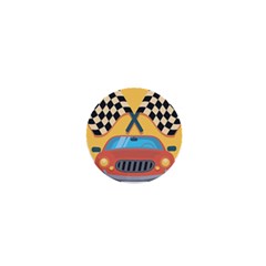 Automobile Car Checkered Drive 1  Mini Magnets by Sudhe