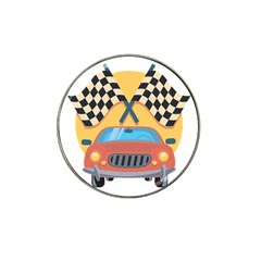 Automobile Car Checkered Drive Hat Clip Ball Marker by Sudhe