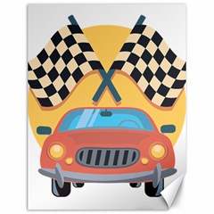 Automobile Car Checkered Drive Canvas 12  X 16  by Sudhe