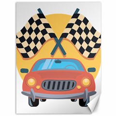 Automobile Car Checkered Drive Canvas 36  X 48  by Sudhe