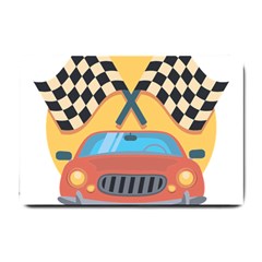 Automobile Car Checkered Drive Small Doormat  by Sudhe