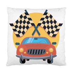 Automobile Car Checkered Drive Standard Cushion Case (two Sides) by Sudhe