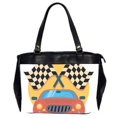 Automobile Car Checkered Drive Oversize Office Handbag (2 Sides) by Sudhe