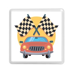 Automobile Car Checkered Drive Memory Card Reader (square) by Sudhe