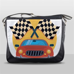 Automobile Car Checkered Drive Messenger Bag by Sudhe