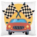 Automobile Car Checkered Drive Large Cushion Case (One Side) Front