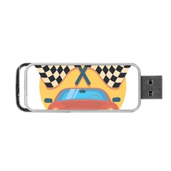 Automobile Car Checkered Drive Portable Usb Flash (one Side) by Sudhe