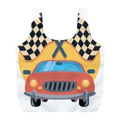 Automobile Car Checkered Drive Full Print Recycle Bag (l) by Sudhe