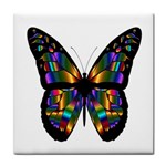 Abstract Animal Art Butterfly Tile Coasters Front