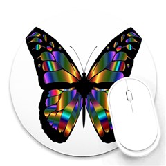 Abstract Animal Art Butterfly Round Mousepads by Sudhe