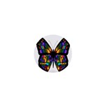 Abstract Animal Art Butterfly 1  Mini Magnets Front