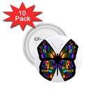 Abstract Animal Art Butterfly 1.75  Buttons (10 pack) Front