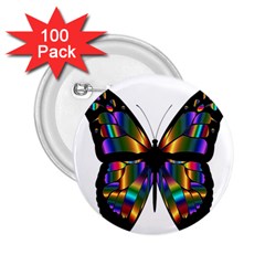 Abstract Animal Art Butterfly 2 25  Buttons (100 Pack)  by Sudhe