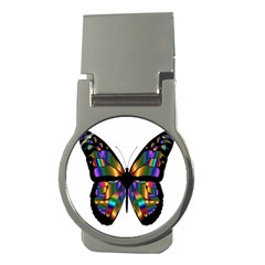 Abstract Animal Art Butterfly Money Clips (round)  by Sudhe