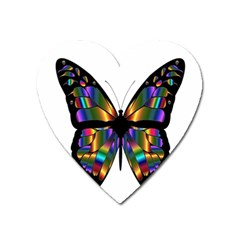 Abstract Animal Art Butterfly Heart Magnet by Sudhe