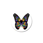 Abstract Animal Art Butterfly Golf Ball Marker Front