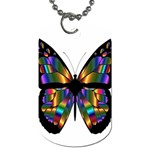 Abstract Animal Art Butterfly Dog Tag (Two Sides) Front