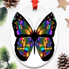 Abstract Animal Art Butterfly Oval Ornament (two Sides) by Sudhe