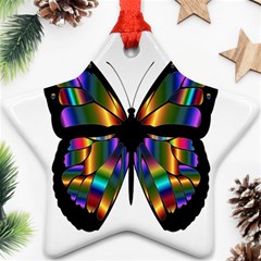 Abstract Animal Art Butterfly Star Ornament (two Sides) by Sudhe