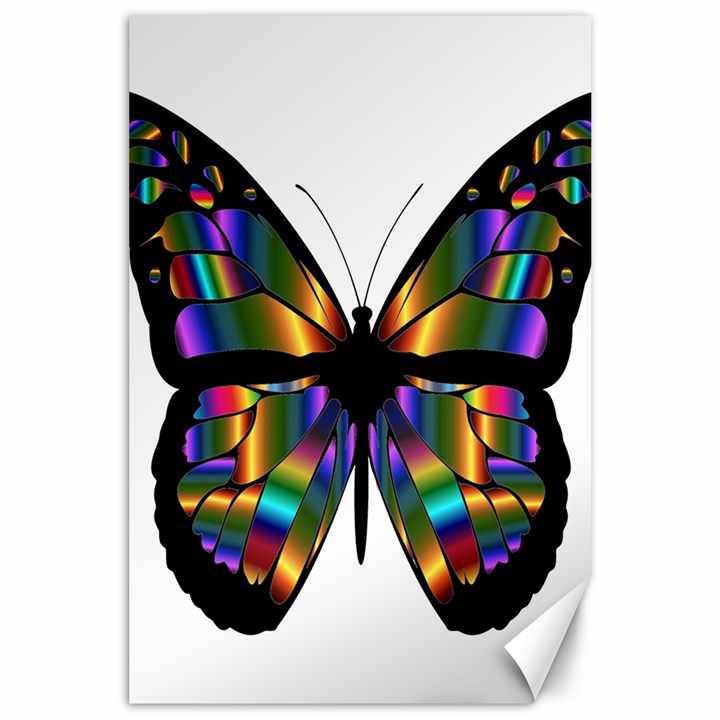 Abstract Animal Art Butterfly Canvas 24  x 36 