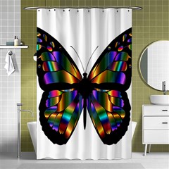 Abstract Animal Art Butterfly Shower Curtain 48  X 72  (small)  by Sudhe