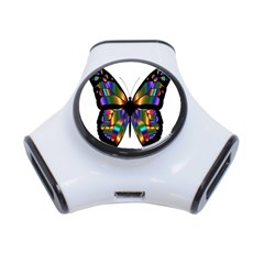 Abstract Animal Art Butterfly 3-port Usb Hub by Sudhe