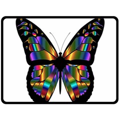 Abstract Animal Art Butterfly Double Sided Fleece Blanket (large)  by Sudhe