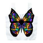 Abstract Animal Art Butterfly Full Print Recycle Bag (L) Back