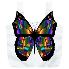 Abstract Animal Art Butterfly Full Print Recycle Bag (xl) by Sudhe