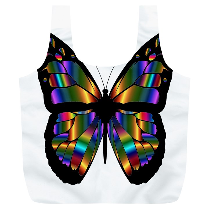 Abstract Animal Art Butterfly Full Print Recycle Bag (XL)