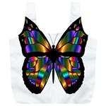 Abstract Animal Art Butterfly Full Print Recycle Bag (XL) Back