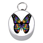 Abstract Animal Art Butterfly Mini Silver Compasses Front