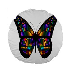 Abstract Animal Art Butterfly Standard 15  Premium Flano Round Cushions by Sudhe