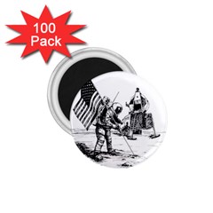 Apollo Moon Landing Nasa Usa 1 75  Magnets (100 Pack)  by Sudhe