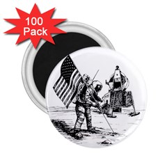 Apollo Moon Landing Nasa Usa 2 25  Magnets (100 Pack)  by Sudhe