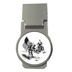 Apollo Moon Landing Nasa Usa Money Clips (round)  by Sudhe