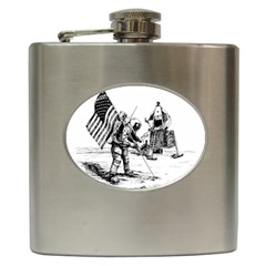 Apollo Moon Landing Nasa Usa Hip Flask (6 Oz) by Sudhe