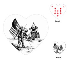 Apollo Moon Landing Nasa Usa Playing Cards (heart) by Sudhe