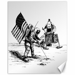 Apollo Moon Landing Nasa Usa Canvas 16  X 20  by Sudhe