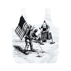 Apollo Moon Landing Nasa Usa Full Print Recycle Bag (m) by Sudhe