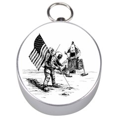 Apollo Moon Landing Nasa Usa Silver Compasses by Sudhe